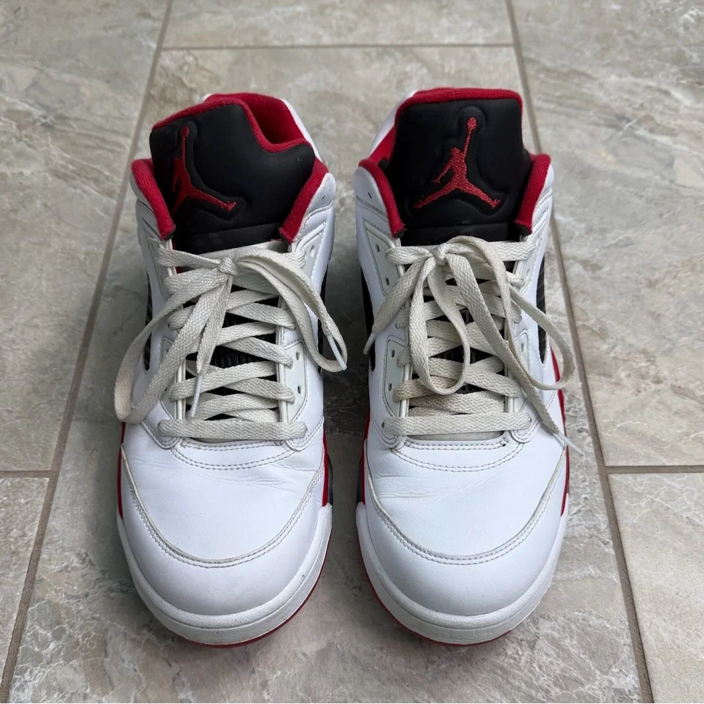 Air Jordan Retro 5 Low Fire Red Custom Men's Golf Shoes